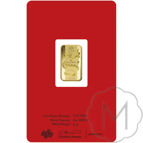 Pamp Suisse Lunar Dragon Goud 5 gram #4