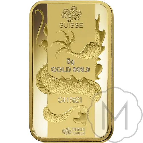 Pamp Suisse Lunar Dragon Goud 5 gram #2