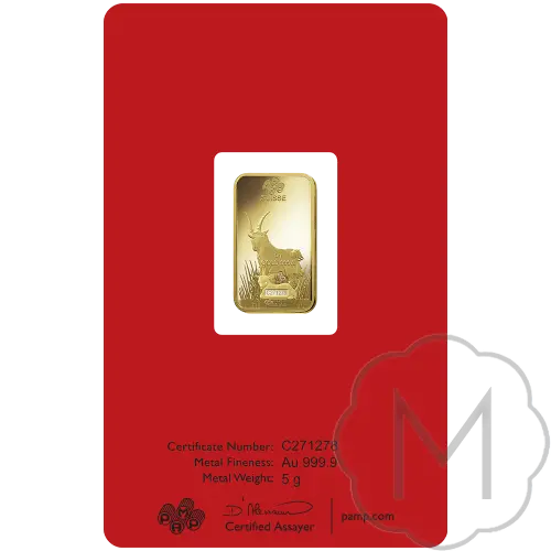 Pamp Suisse Lunar Goat Goud 5 gram #4