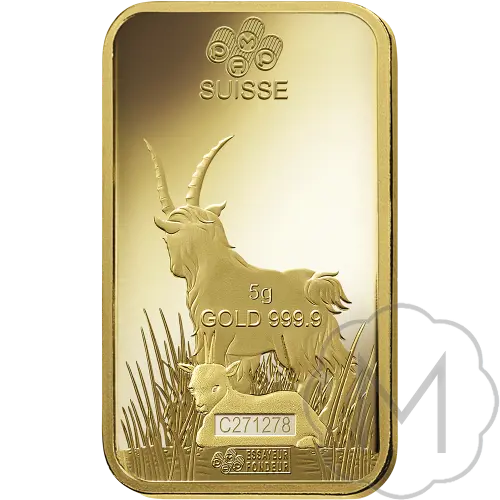 Pamp Suisse Lunar Goat Goud 5 gram #2