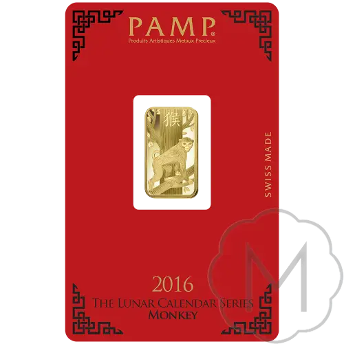 Pamp Suisse Lunar Monkey Gold 5 Gramm #3
