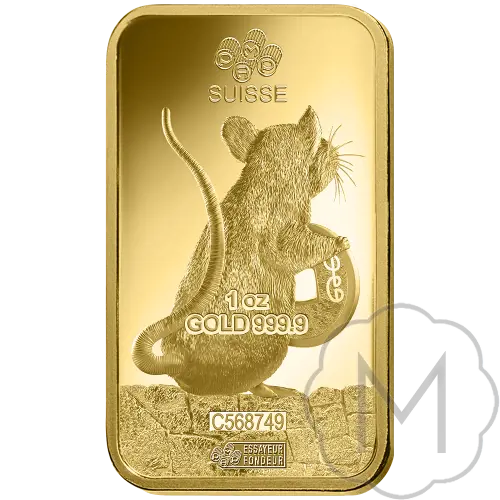 Pamp Suisse Lunar Rat Goud 1 Troy Ounce #2