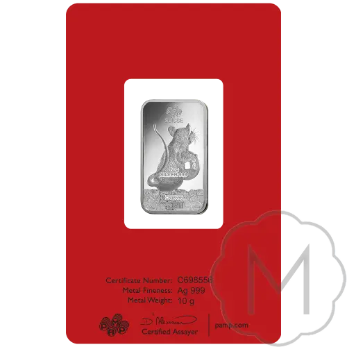 Pamp Suisse Lunar Rat Silber 10 Gramm #4