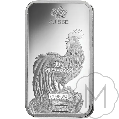 Pamp Suisse Lunar Rooster Silber 10 Gramm #2