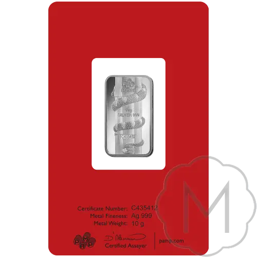 Pamp Suisse Lunar Snake Silber 10 Gramm #4