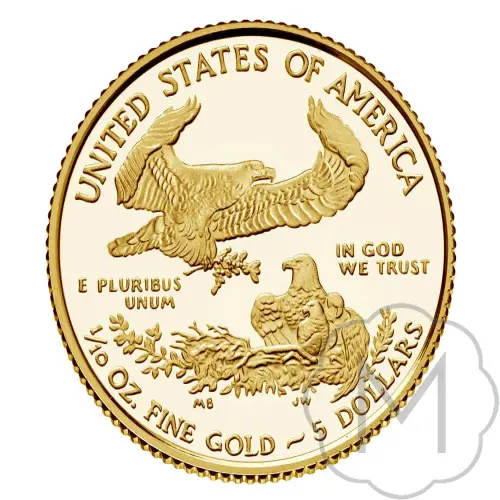 American Eagle Type 1 2021 Gold 0.1 Troy Ounce #1
