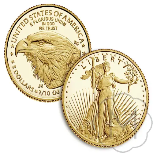 American Eagle Type 2 2021 Goud 0,1 Troy Ounce #3
