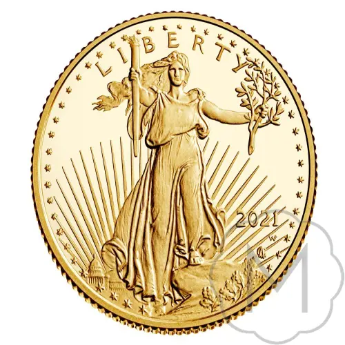 American Eagle Type 2 2021 Goud 0,25 Troy Ounce #2