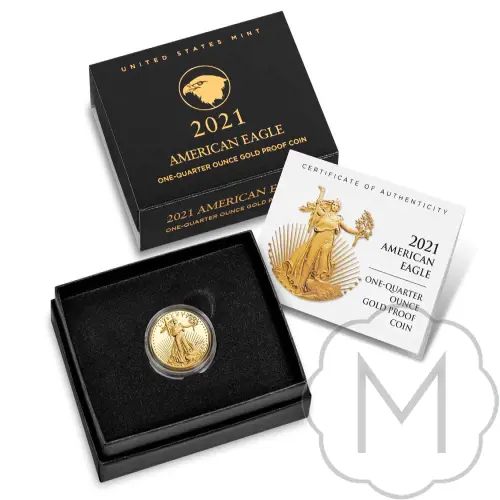 American Eagle Type 2 2021 Goud 0,25 Troy Ounce #4
