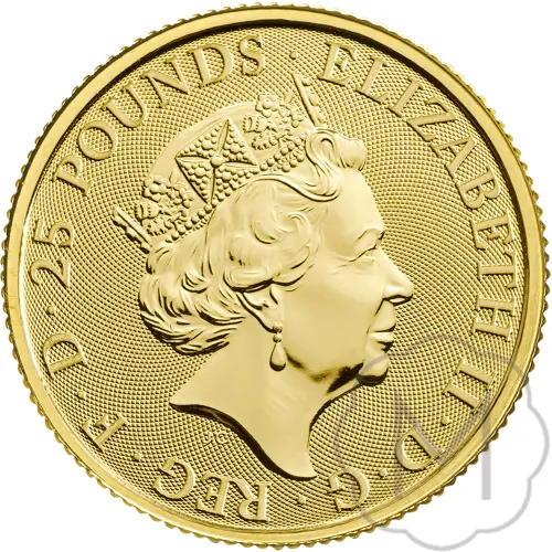Queens Beasts Black Bull Gold 0.25 Troy Ounce #2