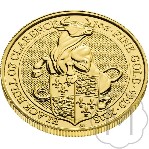 Queens Beasts Black Bull 2018 Goud 1 Troy Ounce #3