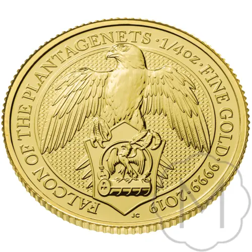 Queens Beasts Falcon Goud 0,25 Troy Ounce #3