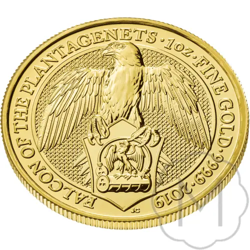 Queens Beasts Falcon 2019 Goud 1 Troy Ounce #3