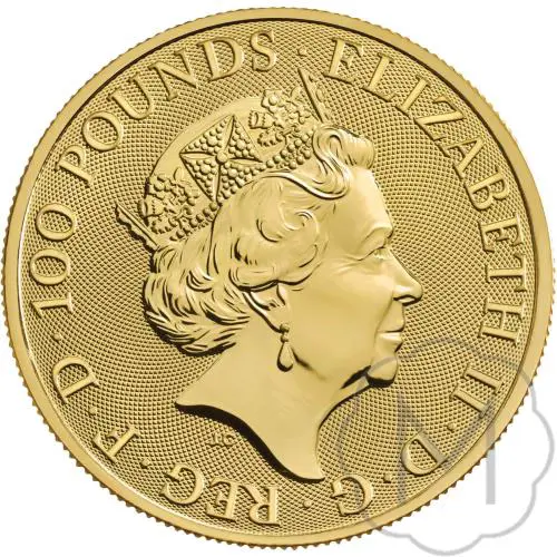 Queens Beasts White Greyhound Goud 1 Troy Ounce #2