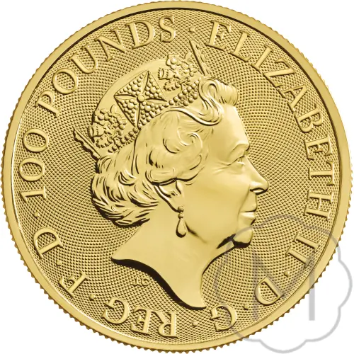Queens Beasts White Horse 2020 Goud 1 Troy Ounce #2