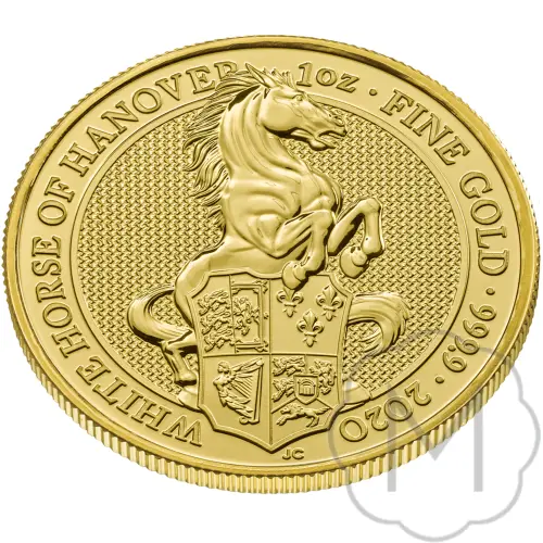 Queens Beasts White Horse 2020 Goud 1 Troy Ounce #3