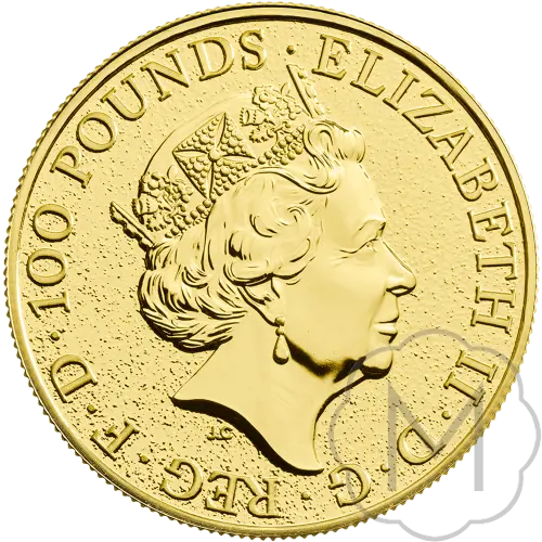 Queens Beasts White Lion 2016 Goud 1 Troy Ounce #2