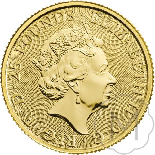 Queens Beasts White Lion 2020 Goud 0,25 Troy Ounce #2