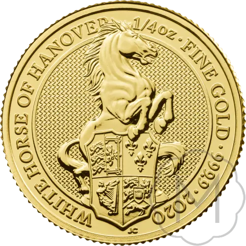 Queens Beasts White Lion Meerjarig Goud 0,25 Troy Ounce #1