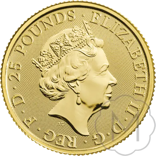 Queens Beasts White Lion Meerjarig Goud 0,25 Troy Ounce #2