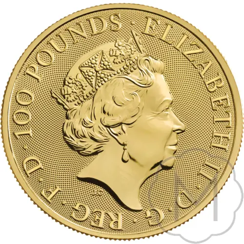 Queens Beasts White Lion Meerjarig Goud 1 Troy Ounce #2