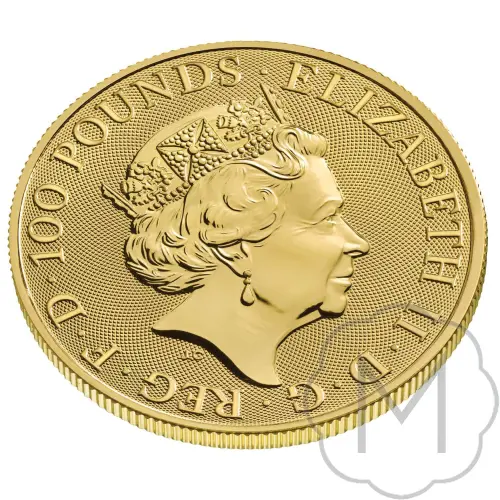 Queens Beasts White Lion Meerjarig Goud 1 Troy Ounce #4
