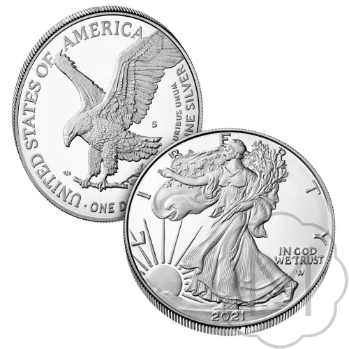 American Eagle Type 2 2021 Zilver 1 Troy Ounce #3