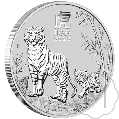 Australian Lunar III Year of the Tiger 2022 Zilver 1 Troy Ounce #1