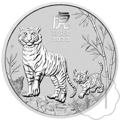 Australian Lunar III Year of the Tiger 2022 Zilver 1 Troy Ounce #2