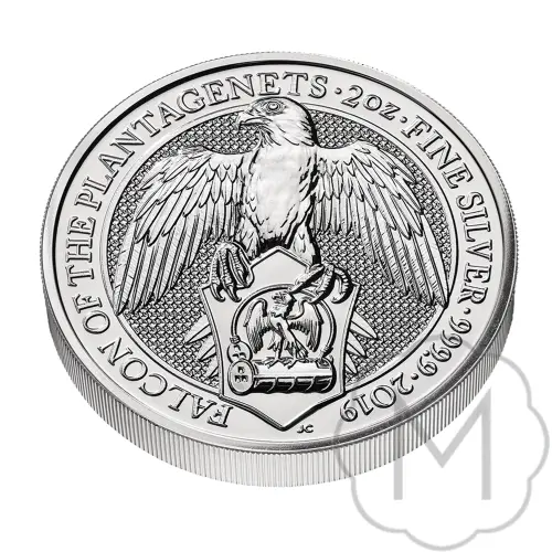 Queens Beasts Falcon 2019 Zilver 2 Troy Ounce #3