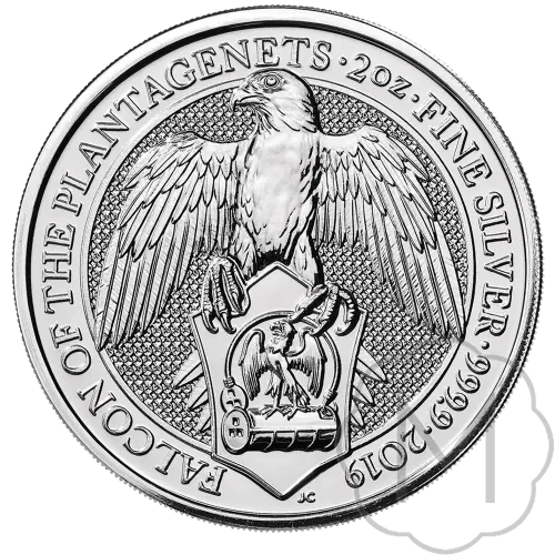 Queens Beasts Falcon Meerjarig Zilver 2 Troy Ounce #1