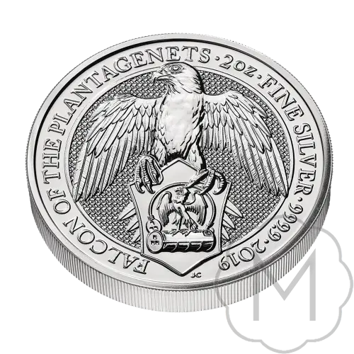 Queens Beasts Falcon Meerjarig Zilver 2 Troy Ounce #3