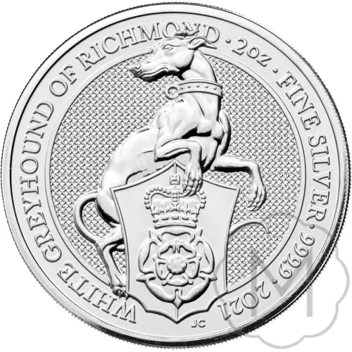 Queens Beasts White Greyhound 2021 Zilver 2 Troy Ounce #1