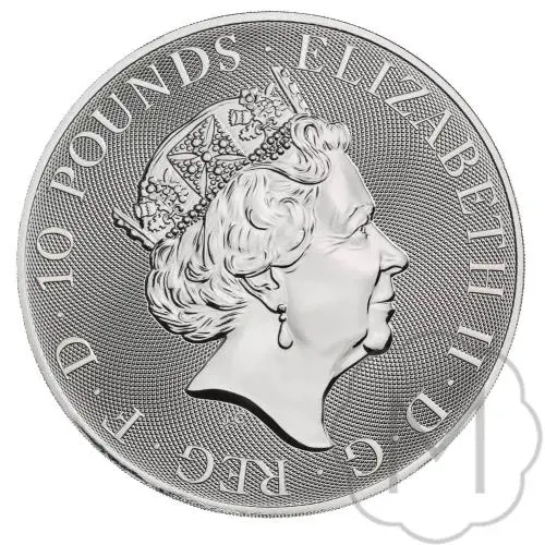 Queens Beasts White Lion 2021 Zilver 10 Troy Ounce #3