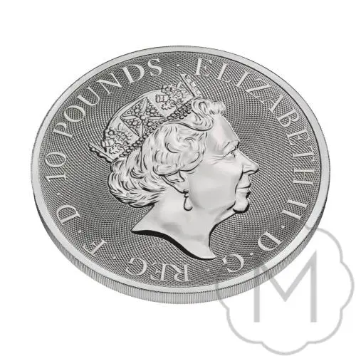 Queens Beasts White Lion 2021 Zilver 10 Troy Ounce #4