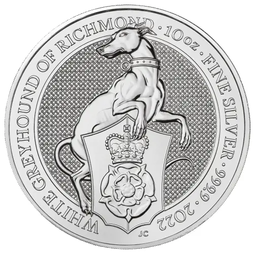 Queens Beasts White Lion 2022 Zilver 10 Troy Ounce #1