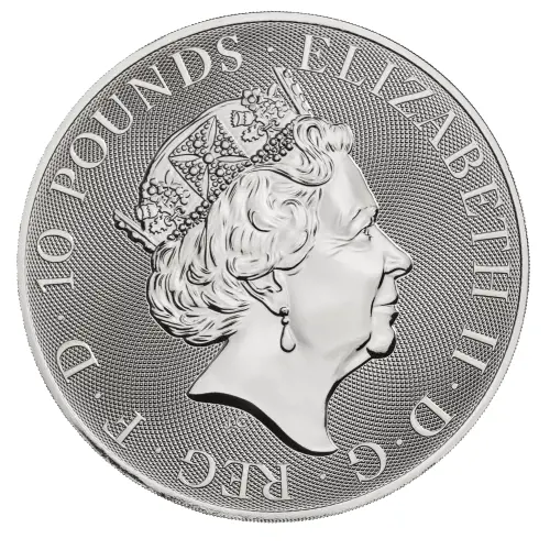 Queens Beasts White Lion 2022 Zilver 10 Troy Ounce #2