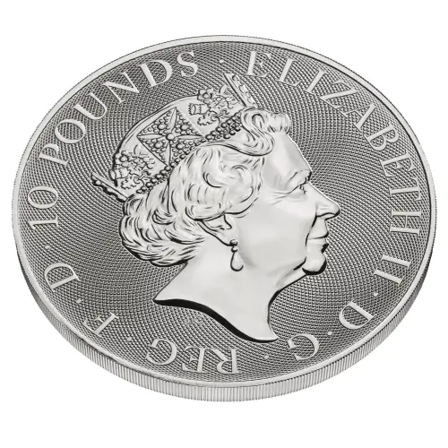 Queens Beasts White Lion 2022 Zilver 10 Troy Ounce #4