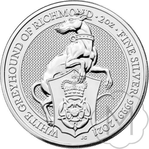 Queens Beasts White Lion Meerjarig Zilver 2 Troy Ounce #1