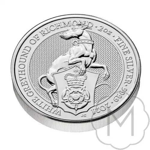 Queens Beasts White Lion Meerjarig Zilver 2 Troy Ounce #3