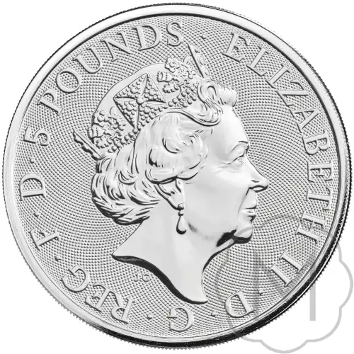 Queens Beasts White Lion Meerjarig Zilver 2 Troy Ounce #2