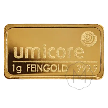 1 g Umicore Goldbarren