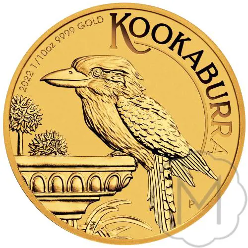 Gouden Kookaburra 1/10 oz keerzijde