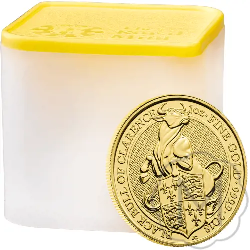 Gouden Queens Beasts Black Bull 1 oz voorzijde