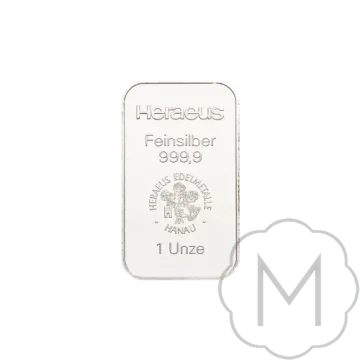 1 kg Heraeus Silbermünzbarren