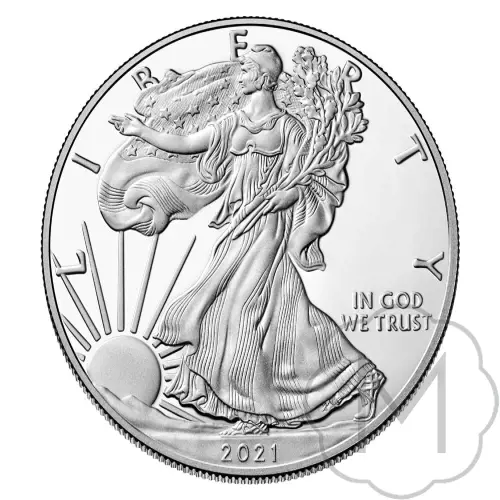 Zilveren American Eagle Type 1 1 oz keerzijde