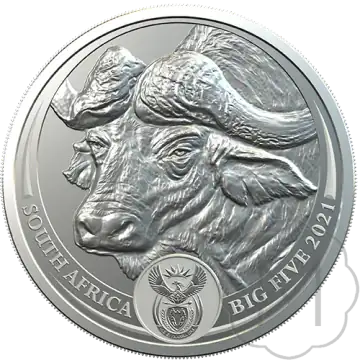 Zilveren Big Five Buffel zilver, foto 2 van 2
