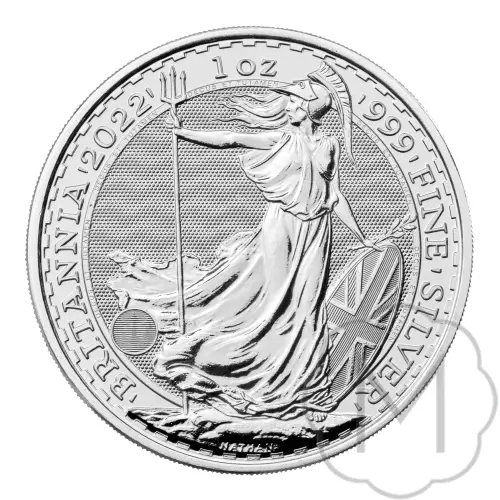 Zilveren Britannia 10 oz keerzijde
