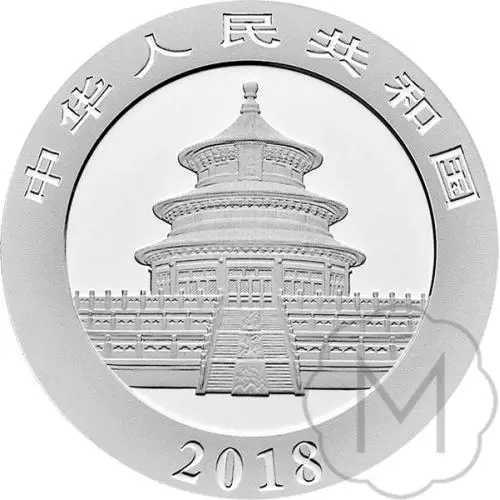 Zilveren Chinese Panda 1 oz voorzijde