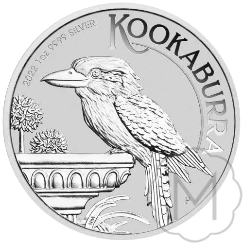 Zilveren Kookaburra 1 kg keerzijde